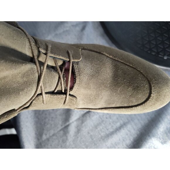 STUART WEITZMAN Women's Greater Combat Platform Hiker Boots Olive Green Suede No - Picture 16 of 16